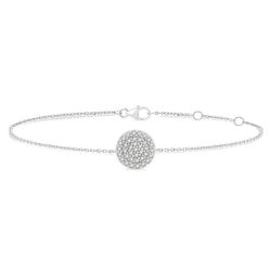 Circle Petite Diamond Fashion Chain Bracelet