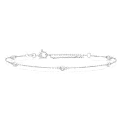 Pear Shape Station Diamond Chain Bracelet