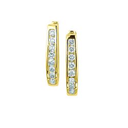 Diamond Hoop Earrings