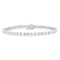 Seraph Noble Harbor Emerald Shape East West Diamond Tennis Bracelet