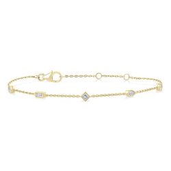 Bezel Set Diamond Fashion Chain Bracelet