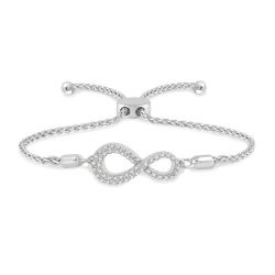 Infinity Shape Diamond Lariat Bracelet