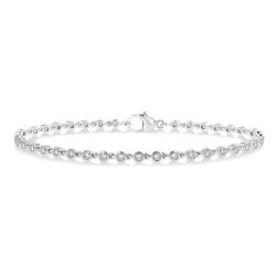 Calla Whisper Grove Bezel Set Diamond Tennis Bracelet