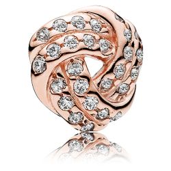 Rose Love Knot Locket Charm