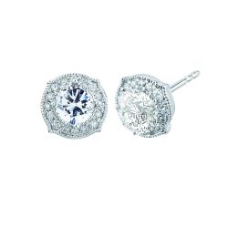 Diamond Round Halo Milgrain Jackets