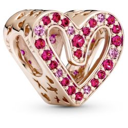 Ruby Red Freehand Heart Charm