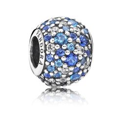 Sky Mosaic Pave Charm with Multi-Color Zirconia