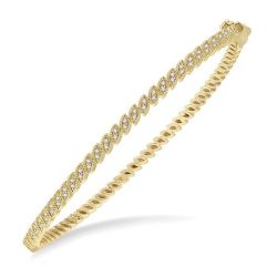 Marquise Shape Stackable Diamond Bangle