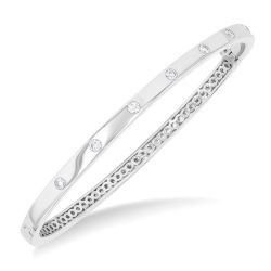 Flush Bezel Set Diamond Fashion Bangle