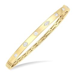 Mixed Shape Bezel Set Diamond Fashion Bangle