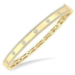 Bezel Set Diamond Fashion Bangle