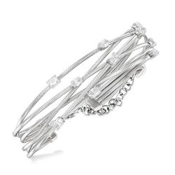 Mixed Shape Diamond Fashion Bangle