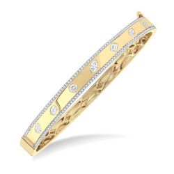 Mixed Shape Bezel Set Diamond Fashion Bangle