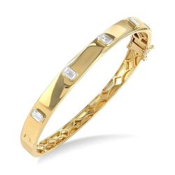 Stackable Bezel Set Diamond Bangle