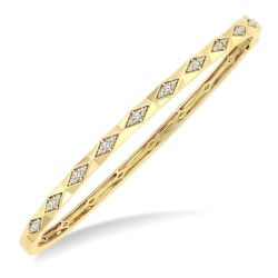 Geometric Shape Diamond Fashion Bangle