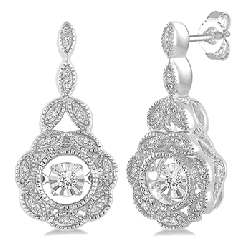 Silver Emotion Diamond Earrings