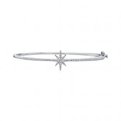 Diamond Starburst Bangle Bracelet
