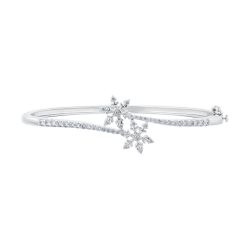 Diamond Snowflake Bangle Bracelet