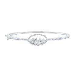 Diamond Mountain Bangle Bracelet