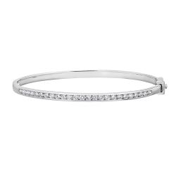 Diamond Channel Set Bangle Bracelet
