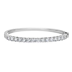 Diamond Prong Set Bangle Bracelet