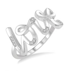 Silver Love Diamond Fashion Ring