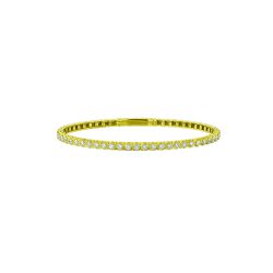 Diamond Round Yellow Gold Tennis Bracelet