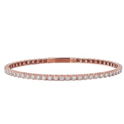 Diamond Round Rose Gold Tennis Bracelet