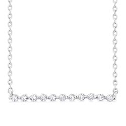Silver Bar Petite Diamond Fashion Pendant
