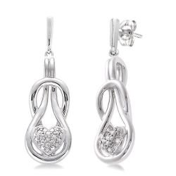 VioZenNo ZenAeZen 14K White Gold Diamond Fashion Earrings