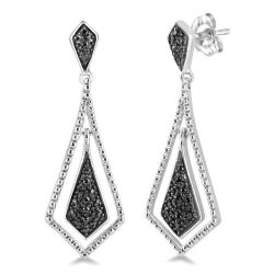 OnOraCa PhoOnSol 14K White Gold Diamond Fashion Earrings