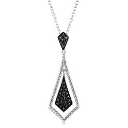 Silver Black Diamond Fashion Pendant