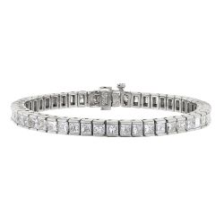 Diamond Princess Cut Tennis Bracelet