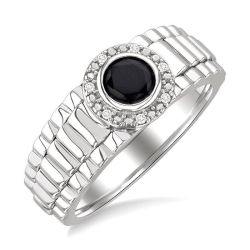 Arrilo Onyx Diamond Ring