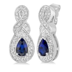 IonRa 14K White Gold Diamond Earrings