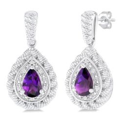 LuxXePho XeOraPho 14K White Gold Diamond Earrings