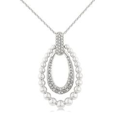 Silver Bold Bead Diamond Fashion Pendant