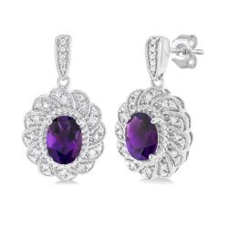 PhoXeTh CaCel 14K White Gold Diamond Earrings