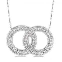 Twin Circle Diamond Pendant
