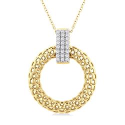 Nettle Evergreen Bold Circle Diamond Fashion Pendant