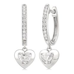 AeLinOra 14K White Gold Diamond Fashion Earrings