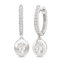 OraLysOn 14K White Gold Diamond Fashion Earrings