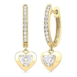 VerXeNo 14K White Gold Diamond Fashion Earrings