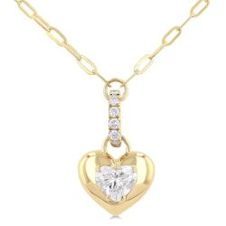 Nova Harrier Heart Shape Paperclip Diamond Fashion Pendant