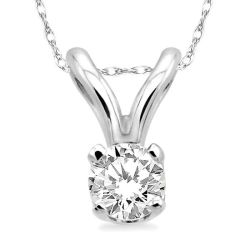Allure Round Shape Diamond Solitaire Pendant