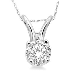 Round Shape Diamond Solitaire Pendant