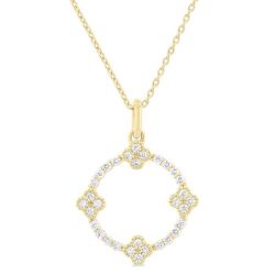 Clover Circle Diamond Pendant