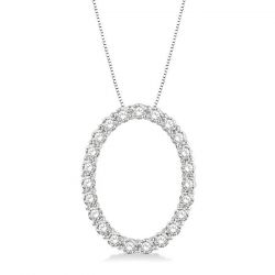 Oval Shape Diamond Pendant