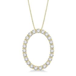 Zofia Bramble Oval Shape Diamond Pendant