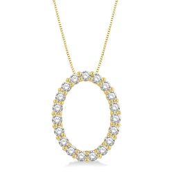 Aria Zinnia Oval Shape Diamond Pendant